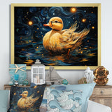 Yellow duck starry night wonders - Duck Wall Decor