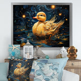 Yellow duck starry night wonders - Duck Wall Decor