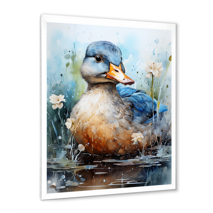 Blue Duck Aquarelle Avian - Duck Wall Art Prints