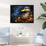 Baroque blue Duck elegance II - Animals Canvas Wall Art