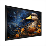 Baroque blue Duck elegance II - Animals Canvas Wall Art