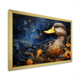 Baroque blue Duck elegance II - Animals Canvas Wall Art