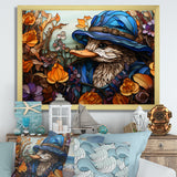 Blue and orange duck blooms Mosaic - Duck Canvas Wall Art