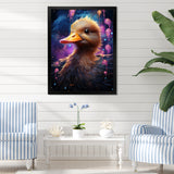 Cute purple Splashes of delight Duck - Duck Wall Decor
