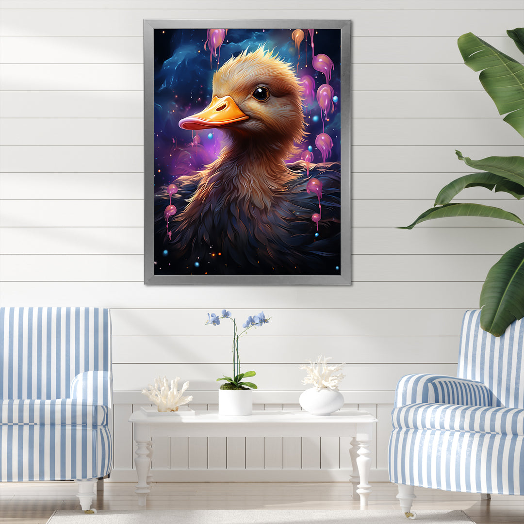 Cute purple Splashes of delight Duck - Duck Wall Decor