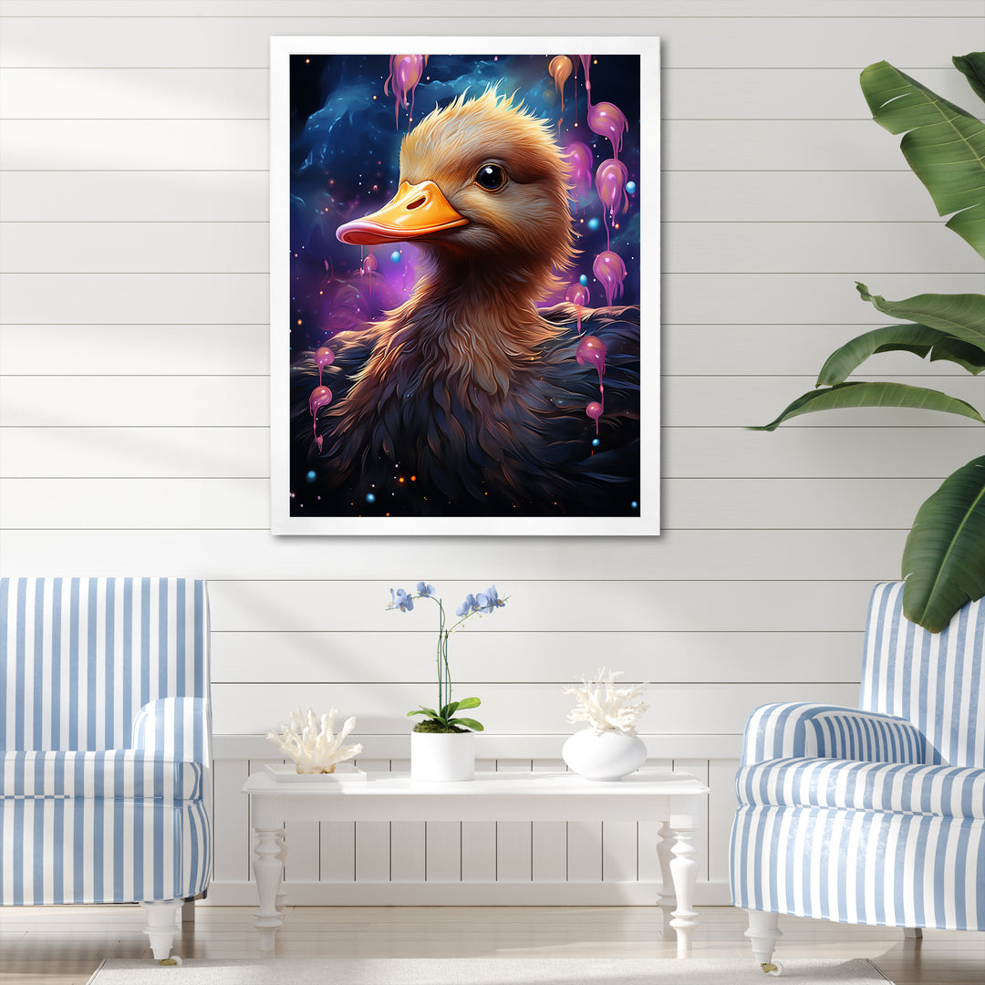 Cute purple Splashes of delight Duck - Duck Wall Decor