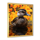 Brown and yellow baby duck at the lake - Duck Home Decor Art