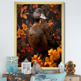 Brown and yellow duck Feathered Elegance - Duck Canvas Wall Art