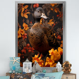 Brown and yellow duck Feathered Elegance - Duck Canvas Wall Art