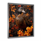 Brown and yellow duck Feathered Elegance - Duck Canvas Wall Art