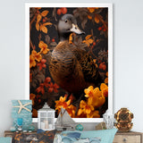 Brown and yellow duck Feathered Elegance - Duck Canvas Wall Art