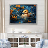 Minimalist Cute Mallard - Yellow Duck Wall Art