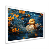 Minimalist Cute Mallard - Yellow Duck Wall Art