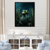 Midnight Misty Marsh duck - Duck Large Canvas Wall Art