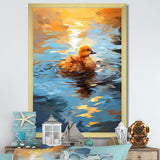 Yellow Duck Morning Quack Lake - Duck Bedroom Wall Art
