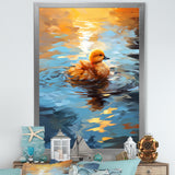 Yellow Duck Morning Quack Lake - Duck Bedroom Wall Art