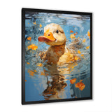 Yellow ducklings Pond Reflections - Duck Wall Art Prints
