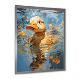Yellow ducklings Pond Reflections - Duck Wall Art Prints