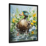 Duck Springtime Splash blooms - Duck Home Decor Art
