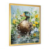 Duck Springtime Splash blooms - Duck Home Decor Art