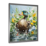 Duck Springtime Splash blooms - Duck Home Decor Art