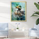 Duck Springtime Splash - Duck Living Room Wall Art