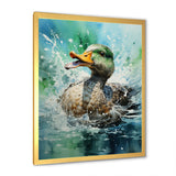 Duck Springtime Splash - Duck Living Room Wall Art