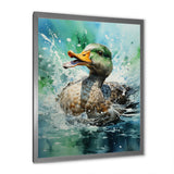 Duck Springtime Splash - Duck Living Room Wall Art