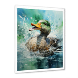 Duck Springtime Splash - Duck Living Room Wall Art