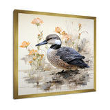 Vintage duck by the pond - Duck Wall Art Prints