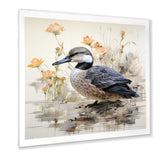 Vintage duck by the pond - Duck Wall Art Prints