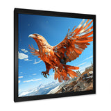 Majestic orange eagle Flight - Orange Eagle Wall Art