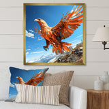 Majestic orange eagle Flight - Orange Eagle Wall Art