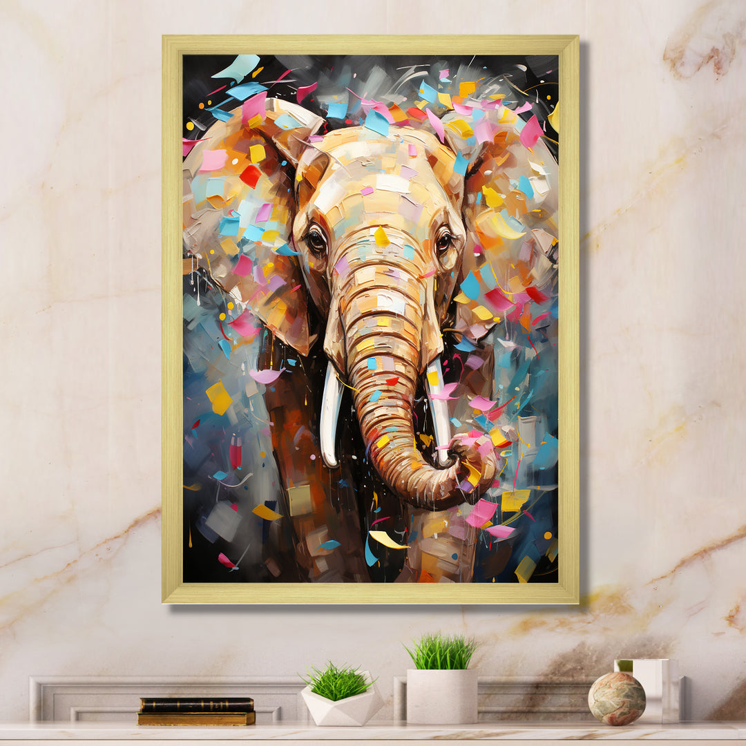 Popart Elephant Dreams - Gray Elephant Wall Art