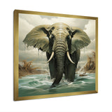 Grey Elephant Dreamscape - Elephant Large Canvas Wall Art