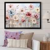 White and pink Floral Wonderland - Floral Canvas Wall Art