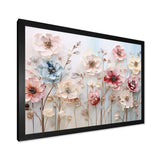 White and pink Floral Wonderland - Floral Canvas Wall Art