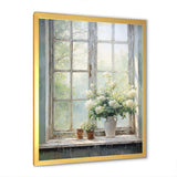 Countryside Calm blooms farm windows I - Farm Canvas Wall Art