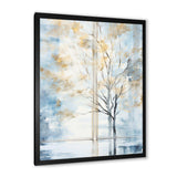 Blue and white forest window view - Farm Canvas Wall Art