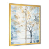 Blue and white forest window view - Farm Canvas Wall Art