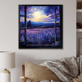 Lavender Horizon country side windows II - Farm Canvas Wall Art