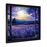 Lavender Horizon country side windows II - Farm Canvas Wall Art