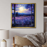 Lavender Horizon country side windows II - Farm Canvas Wall Art