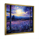 Lavender Horizon country side windows II - Farm Canvas Wall Art