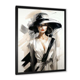 Black and white Fashion top model woman runway  III - Fashion Canvas Wall Art