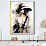 Black and white Fashion top model woman runway  III - Fashion Canvas Wall Art