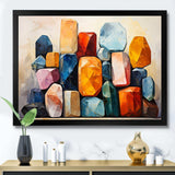 Mystical religion Stones enigmatic relics collage I - Spiritual Canvas Wall Art