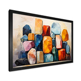 Mystical religion Stones enigmatic relics collage I - Spiritual Canvas Wall Art