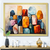 Mystical religion Stones enigmatic relics collage I - Spiritual Canvas Wall Art