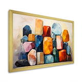 Mystical religion Stones enigmatic relics collage I - Spiritual Canvas Wall Art